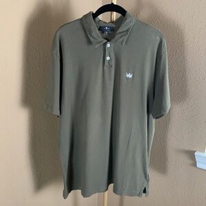 Seven for All Mankind Army Green Polo Shirt Mens XL Cotton Casual Classic Fit